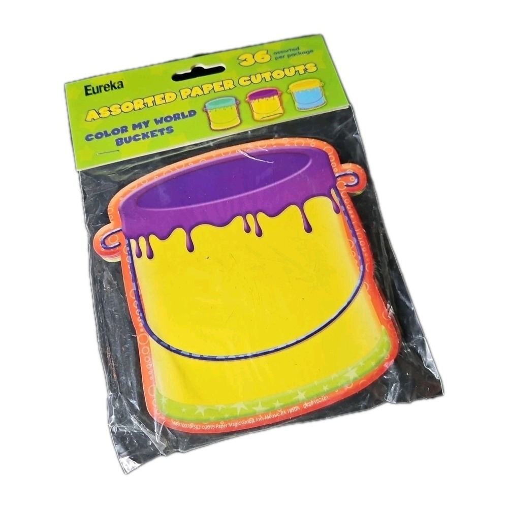36 Ct Paint Can Cut Outs Eureka Classroom Teacher  Color‎ My World Buckets
